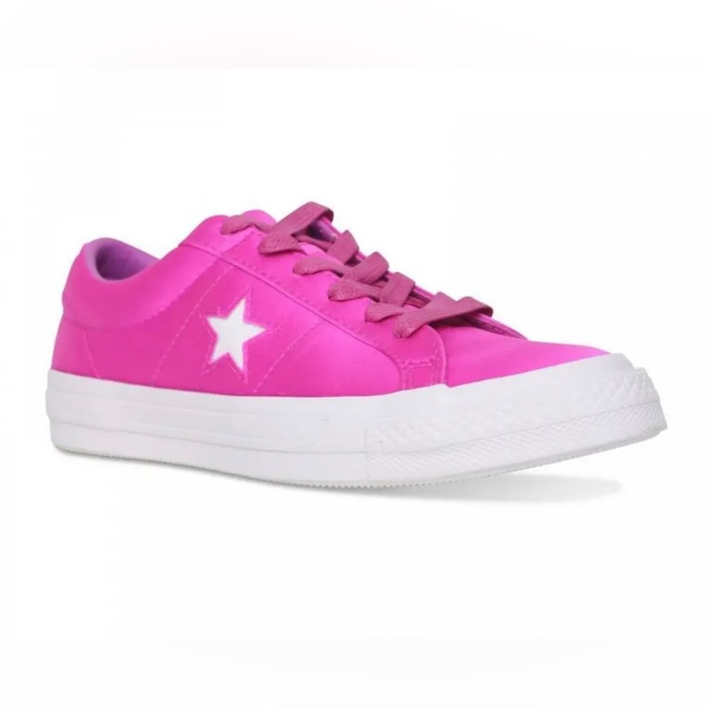 Converse One Star Satin Sneaker, Hot Pink, Size 7